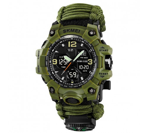 Качественные мужские тактические часы SKMEI 1155BAG PARACORD Мужские часы стильные на руку HB-54