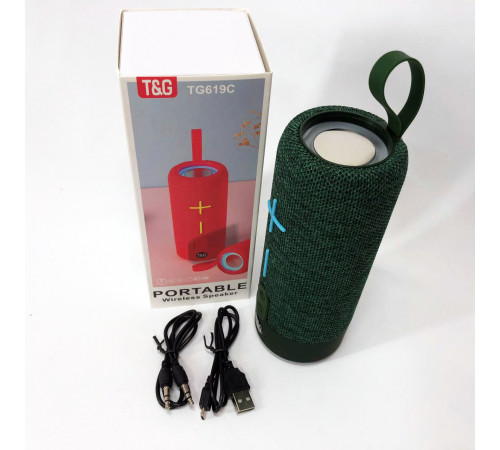 Громкая блютуз колонка TG619C, Аккумуляторная bluetooth колонка Блютуз с лед подсветкой RF-42
