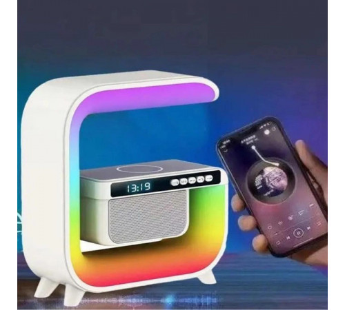 Універсальна бездротова зарядна станція RGB G3, Нічник з колонкою та зарядкою для телефону IA-21 за 799 грн