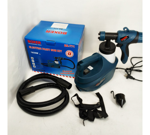 Краскопульт электрический для стен 1650 Вт Boxer BX-771 электрический краскораспылитель OD-71