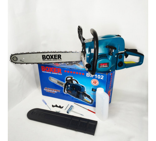 Бензопила Boxer BX-102 5,9 Квт С Двумя Направляющими И Цепями TQ-97
