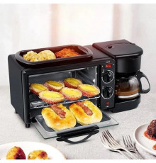 Мини-печь с грилем Domotec MS-5308В, Электрическая печь кофеварка духовка гриль, Мини печь-духовка KY-49