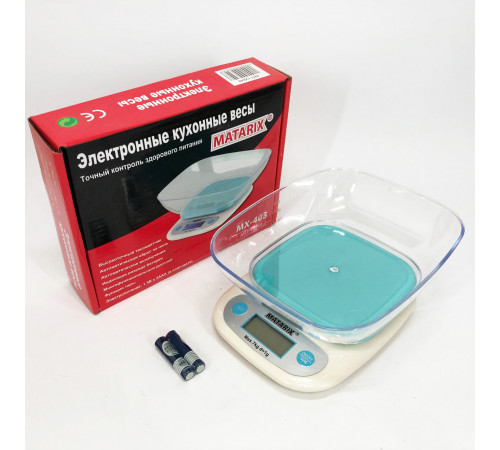Кухонные весы для кондитера MATARIX MX-403, Мерные весы для кухни Кухонные мини QI-23