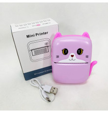 Портативный детский термопринтер с Bluetooth A8 Cat мини принтер для телефона Pink JY-77