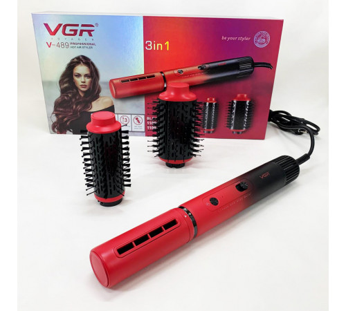 Электрофен с насадками VGR, Фен для закрутки волос, Электрофен для волос с дополнительными насадками EY-31