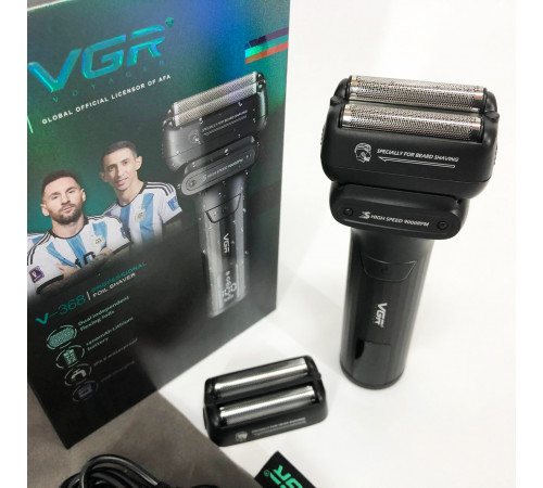 Аккумуляторная бритва для мужчин VGR V-368, Бритва для сухого бритья Электробритва густой бороды KR-87