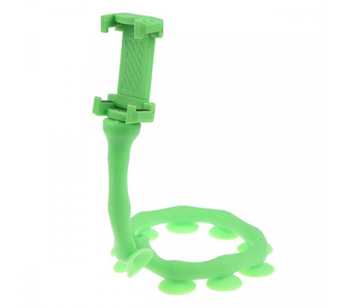 Гнучкий тримач для телефону з універсальними присосками Cute Worm Lazy Holder. Колір: зелений FP-80 за 196 грн