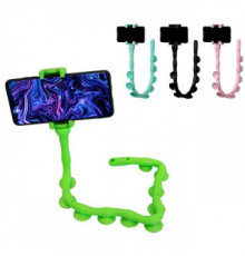 Гнучкий тримач для телефону з універсальними присосками Cute Worm Lazy Holder. Колір: зелений FP-80