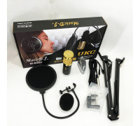Микрофон Студийный конденсаторный Music D.J. M-800U со стойкой и ветрозащитой VS-16