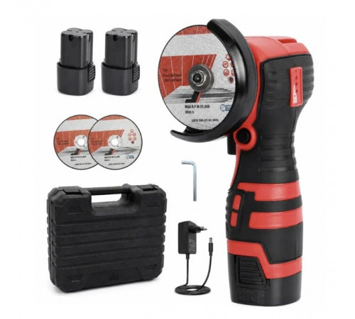 Акумуляторна міні шліфмашина Boxer BX-3293 АКБ 2x18V швидкість обертання 12500 об/хв діаметр диска 76мм BG-45
