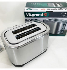Кухонный тостер для тостов ViLgrand VT0928S 950 Вт, Электрический тостер для поджаривания хлеба NY-52
