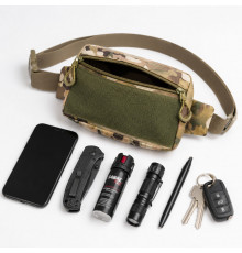 Тактическая сумка-бананка Multicam для патчей и шевронов Cordura, поясная сумка унисекс 25×17×7 см YW-61
