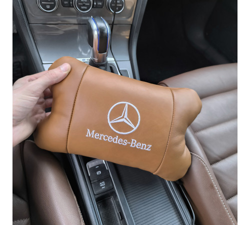 Подарок подушка дорожная Mercedes-Benz Мерседес, Автомобильная подушка для шеи с лого ZM-95