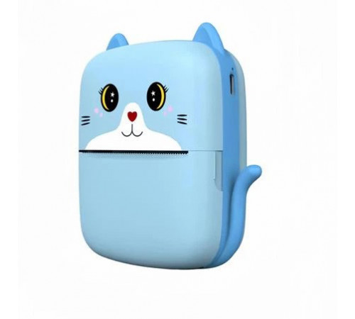 Портативный детский термопринтер с Bluetooth A8 Cat мини принтер для телефона Blue MD-95