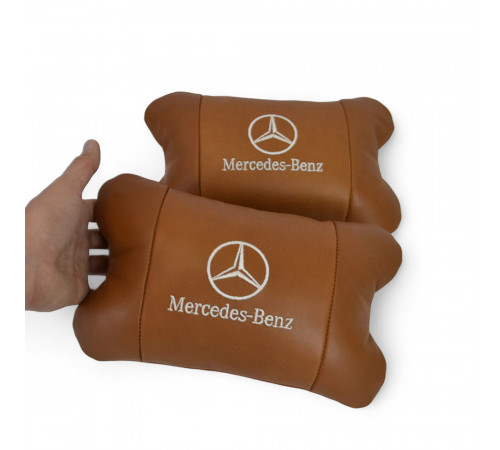 Подарок подушка дорожная Mercedes-Benz Мерседес, Автомобильная подушка для шеи с лого ZM-95