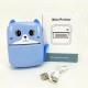 Портативный детский термопринтер с Bluetooth A8 Cat мини принтер для телефона Blue MD-95
