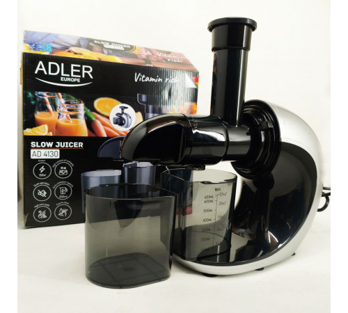 Соковыжималка шнековая для цитрусовых фруктов и овощей Adler AD 4130 домашняя электрическая на 150Вт WU-91