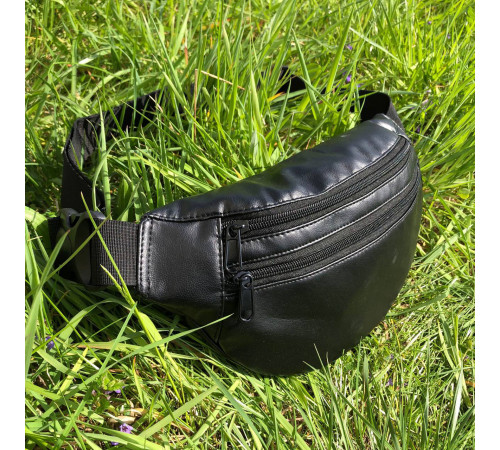 Мужская кожаная бананка среднего размера, Сумка бананка для документов туристическая HU-87