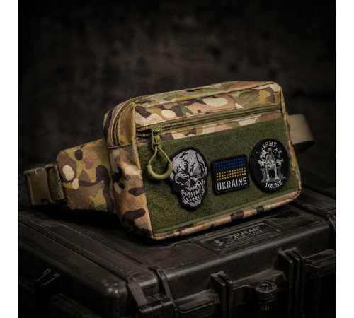 Тактическая сумка-бананка Multicam для патчей и шевронов Cordura, поясная сумка унисекс 25×17×7 см YW-61