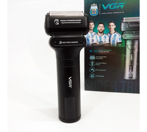 Аккумуляторная бритва для мужчин VGR V-368, Бритва для сухого бритья Электробритва густой бороды KR-87