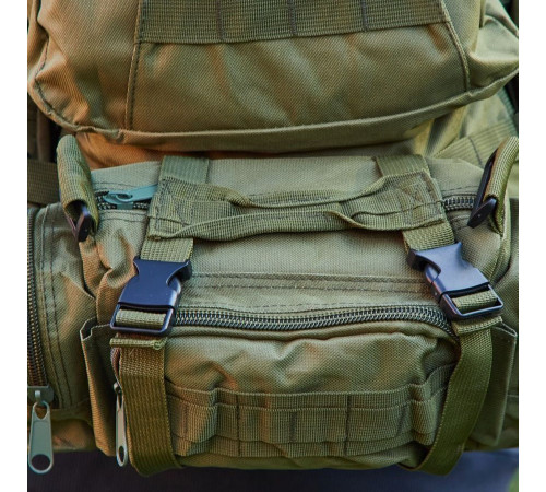 Сумка - підсумок тактична поясна Tactical військова, сумка нагрудна з ременем на плече 5 літрів кордура хакі OG-48