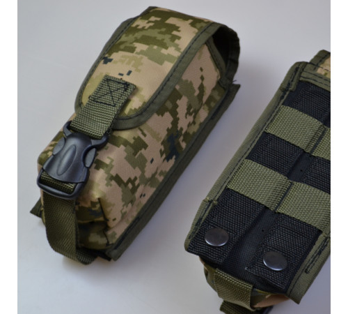 Подсумок на 2 магазина двойной из кордуры пиксель MOLLE тактический KJ-93