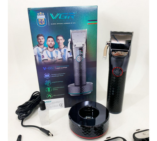 Беспроводной триммер для стрижки и бритья VGR V-682, Малошумная машинка для стрижки волос AE-98