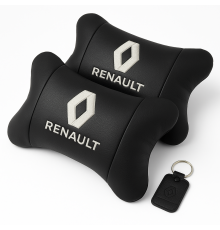 Автоподушка для голови і шиї Renault Рено, Автомобільна подушка в подарунок, Автоподушки з логотипом IL-26