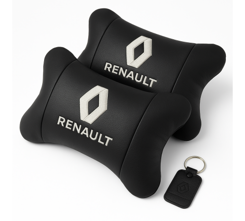 Автоподушка для голови і шиї Renault Рено, Автомобільна подушка в подарунок, Автоподушки з логотипом IL-26 за 1594 грн