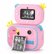 Детский фотоаппарат с моментальной печатью фотографий YT008 PINK, Фотоаппарат для подростков NC-82