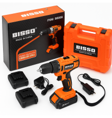 Найбільш надійний шуруповерт BISSO B6008 21V, Дриль-шуруповерт акумуляторний з набором насадок ZQ-23