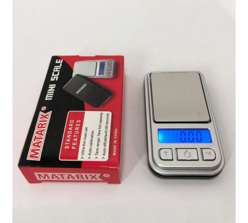 Ваги для зважування золота і срібла MATARIX MX-200GM, Ваги міліграмові кишенькові ювелірні EV-91