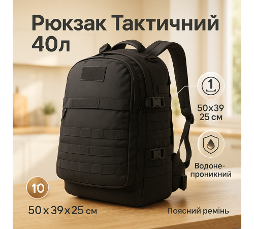 Штурмовий рюкзак для військових ЗСУ 40л, Військовий армійський рюкзак похідний Військовийторг CU-39