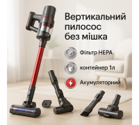 Пилосос без мішка для збору вертикальний пилосос VILGRAND Вертикальний для сухого прибирання ND-97