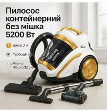 Портативный пылесос для дома Rainberg, Надежный пылесос для квартиры Хороший с контейнером IL-35