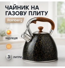 Чайник с одинарным дном Rainberg RB-2311 3л, Обычный чайник на газовую плиту для воды на газ JI-32