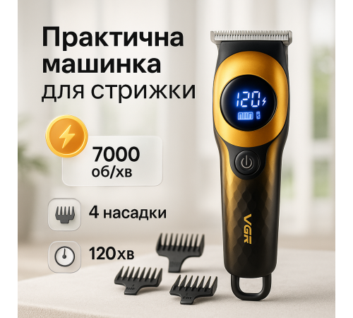 Семейная машинка для стрижки волос, Машинка-тример для стрижки беспроводная Триммер висков WT-48