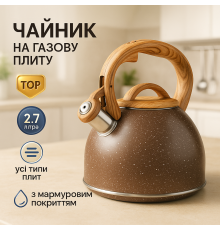 Чайник зі свистком з важким дном, Хороший чайник для газової плити на плиту для кухні ZK-73