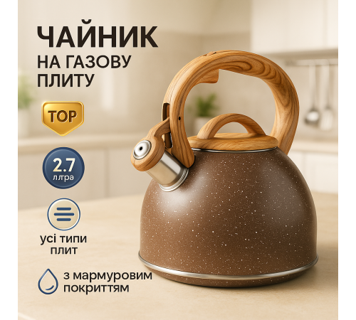 Чайник зі свистком з важким дном, Хороший чайник для газової плити на плиту для кухні ZK-73