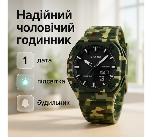 Спортивний водонепроникний годинник, Спортивний міцний годинник Практичний чоловічий KD-77