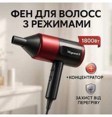 Фен професійний домашній для волосся ViLgrand, Жіночий професійний фен для укладання волосся JS-74