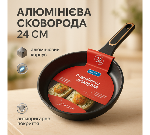 Удобная сковорода для порций MAGIO, Легкая в использовании сковорода из легкого алюминия HR-89