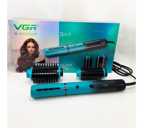 Щетка сушка для волос фен для волос VGR V-489, Фен-щетка для женщин с насадками Фены сушки SJ-39