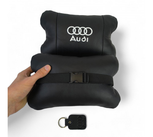 Подушки на підголівник в машину Audi / Ауді, Подушка для голови в авто, Подарунок подушка дорожня IE-82 за 1659 грн