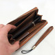 Мужская сумка кошелек в подарок Baellerry leather brown, Вертикальное мужское портмоне из кожи IC-34