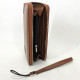 Мужская сумка кошелек в подарок Baellerry leather brown, Вертикальное мужское портмоне из кожи IC-34