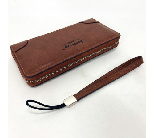 Мужская сумка кошелек в подарок Baellerry leather brown, Вертикальное мужское портмоне из кожи IC-34
