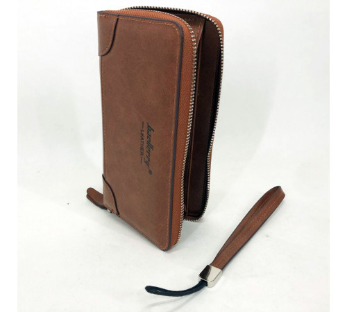 Мужская сумка кошелек в подарок Baellerry leather brown, Вертикальное мужское портмоне из кожи IC-34