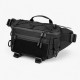 Тактическая сумка-бананка через черное плечо с Cordura 1000D, поясная мужская сумка с VELCRO и карабином HN-45