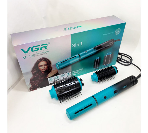 Щетка сушка для волос фен для волос VGR V-489, Фен-щетка для женщин с насадками Фены сушки SJ-39